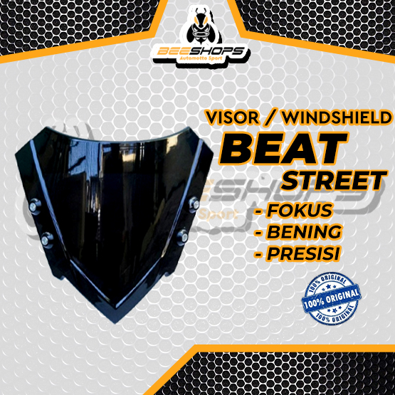 Jual Aksesoris Visor Windshield Yamaha Xride Visor Beat Street Plus Breket Cod Shopee Indonesia