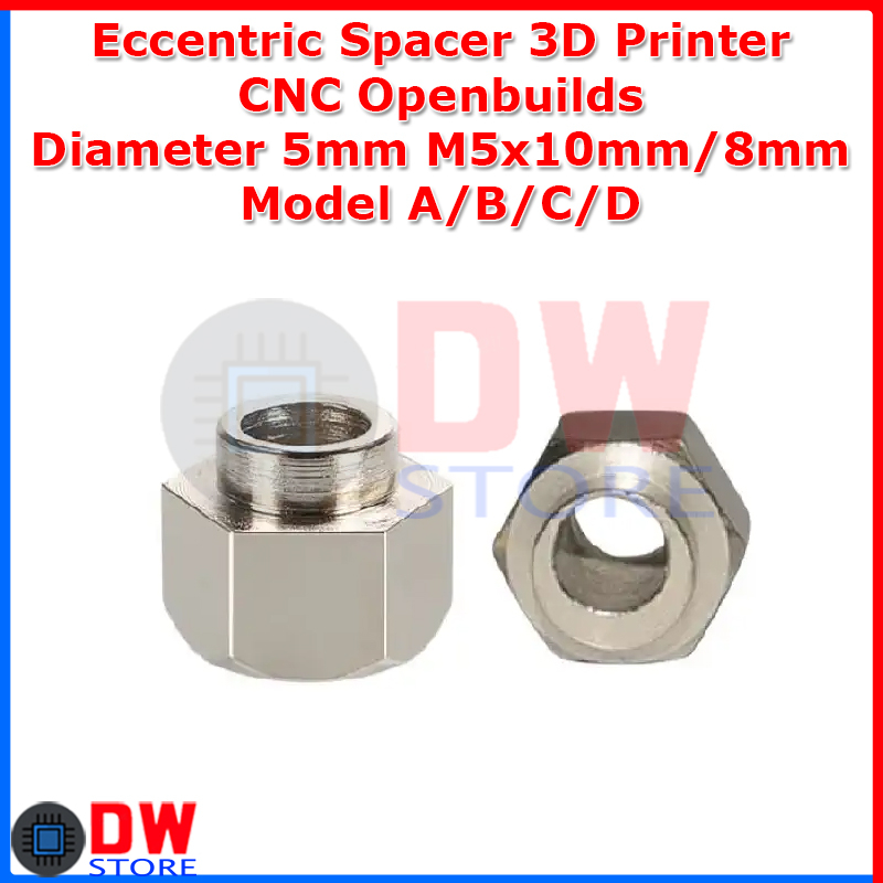 Jual Spacer Eccentric Roda Openbuilds 5mm M5 Hex 8mm 10mm Model A B C D ...
