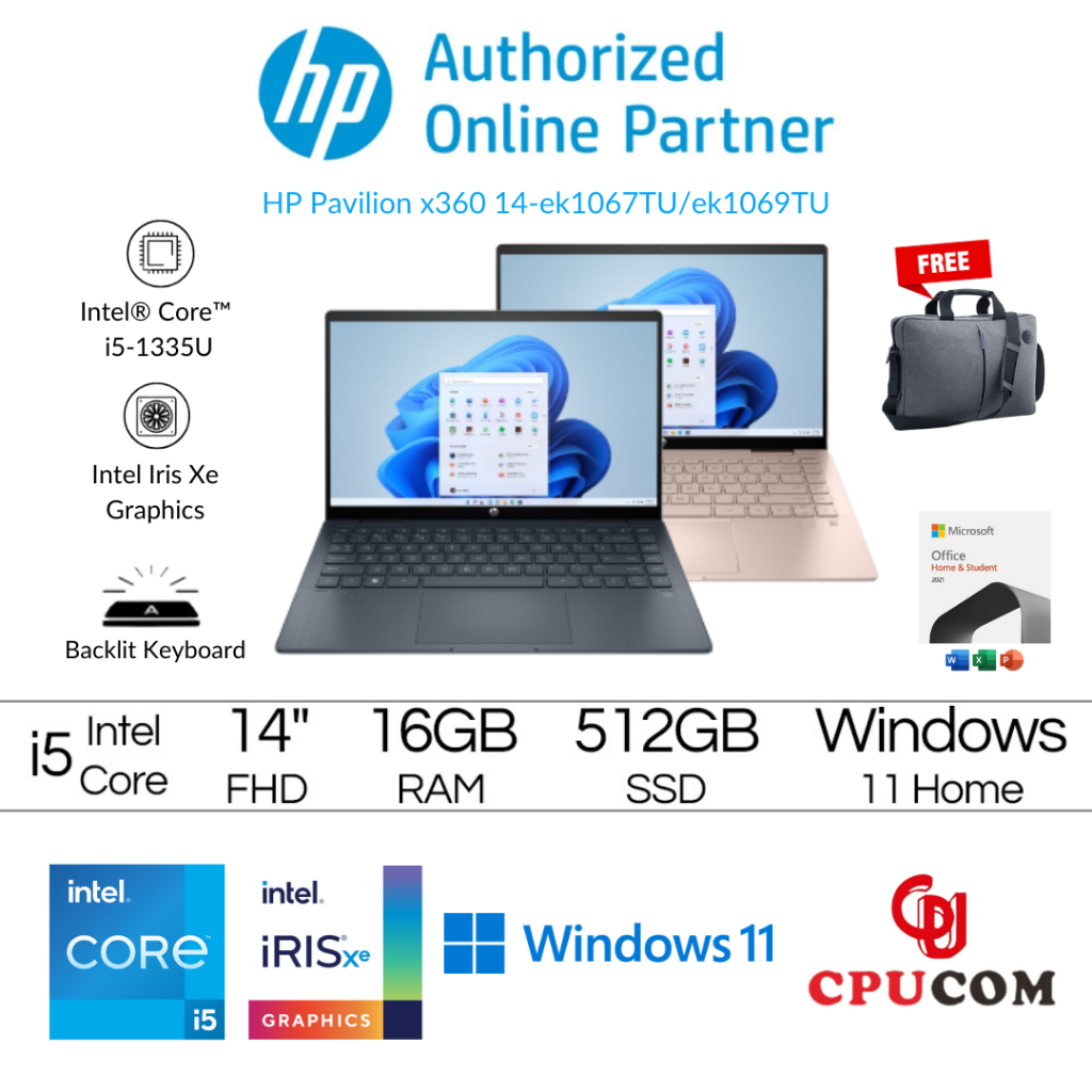 Jual Hp Pavilion X360 14 Ek1067tuek1069tu I5 1335u 16gb 512gb Ssd W11ohs Shopee Indonesia 2169