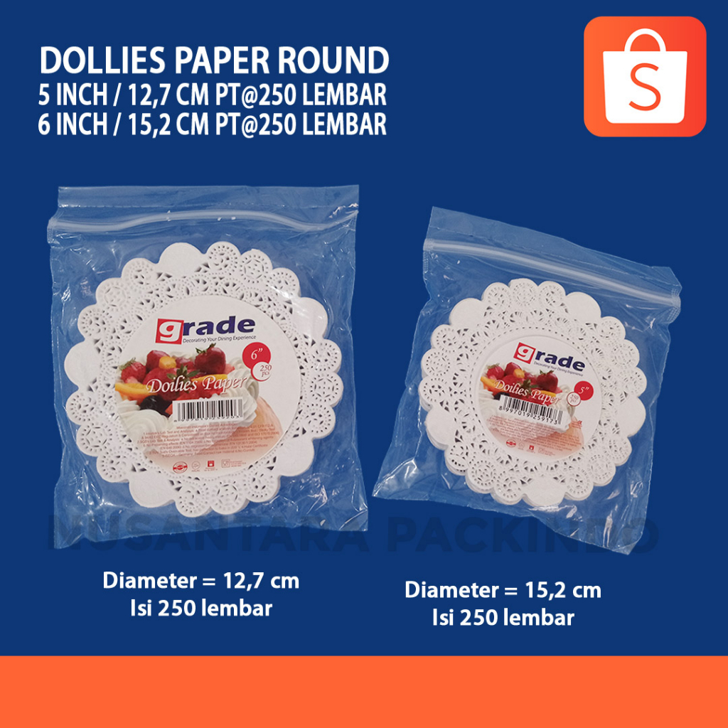 Jual KERTAS RENDA DOILIES PAPER 5 6 INCH PUTIH (250 PCS) Shopee