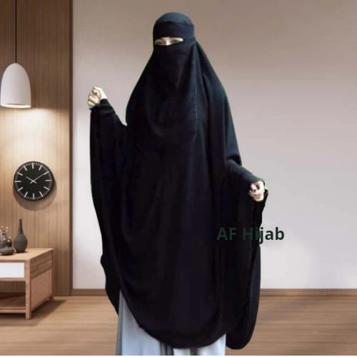 Khimar Exclusive Super Jumbo Syari Realpict Haramain Non Pet Gratis Cadar Free Bandana