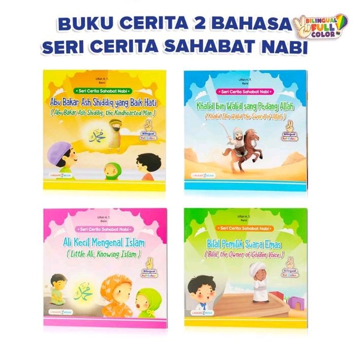 Jual Buku Cerita 2 Bahasa Seri Cerita Sahabat Nabi Bergambar Full