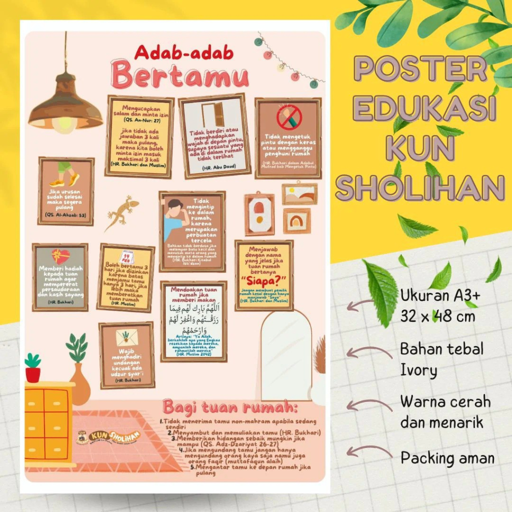 Jual POSTER ADAB BERTAMU (KUN SHOLIHAN) | Shopee Indonesia