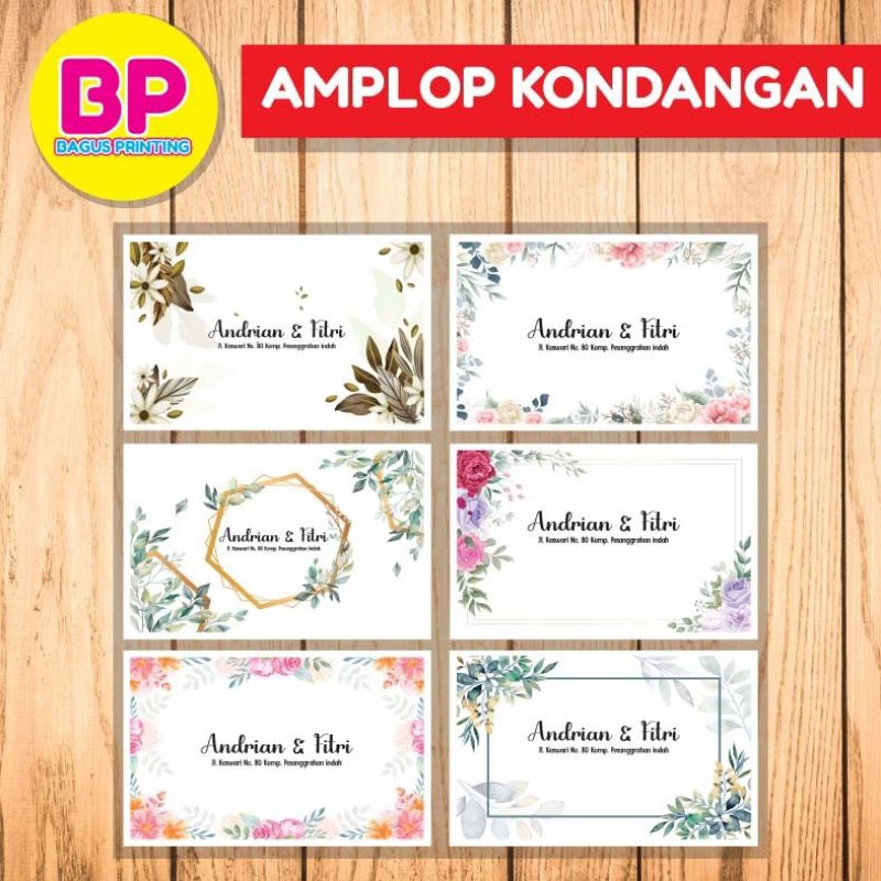 Jual Amplop Kondangan Pernikahan Custom Nama Dan Alamat Shopee Indonesia