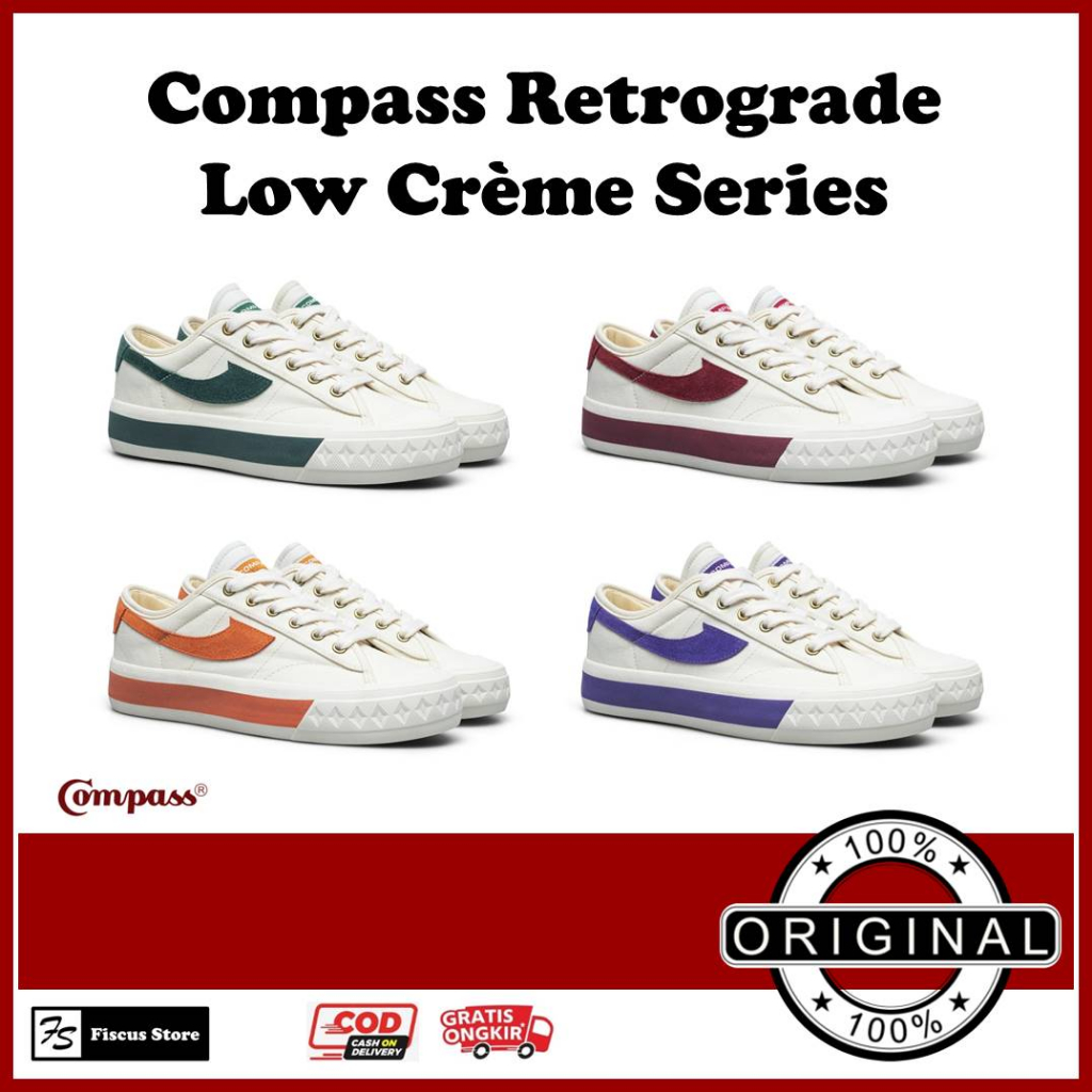 Jual [ORIGINAL] Sepatu Compass Retrograde Low Creme Spinach (green ...