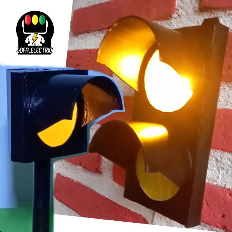 Jual Miniatur Trafic Light / Lampu Lalu Lintas Kuning, Traffic Light ...