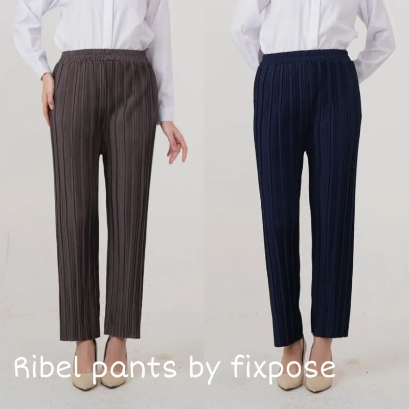Jual SALE ribel pants by fixpose (navy) | Shopee Indonesia