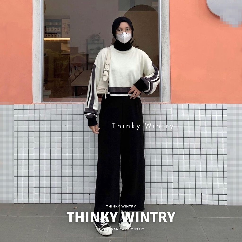 Jual BAJU WANITA KEKINIAN SWEATER CROP ATASAN KOREAN STYLE KOREA JUMBO