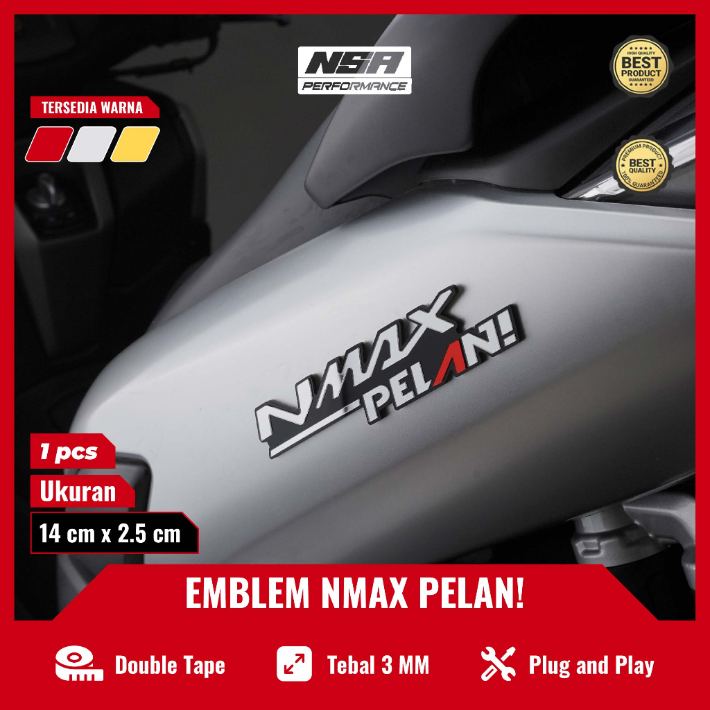 Jual NSA 1PCS EMBLEM NMAX PELAN LOGO NMAX TIMBUL BUKAN STIKER YAMAHA