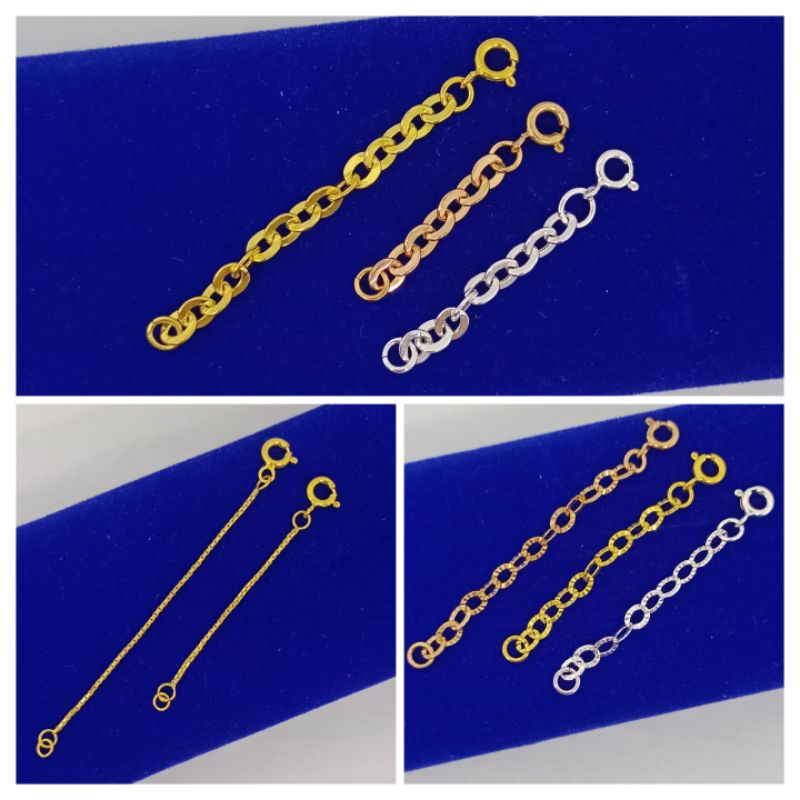 Jual rantai extension perak asli 925/penyambung gelang/penyambung