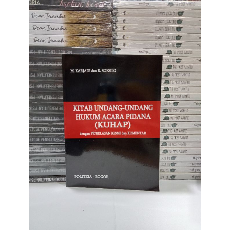 Jual Buku Kitab Undang-undang Hukum Acara Pidana (KUHAP) - Karjadi ...