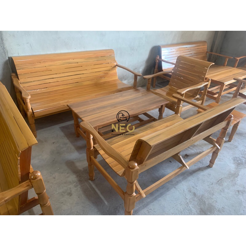 Jual NEO - KURSI KAYU MENTRONG KURSI TAMU PONTIANAK | Shopee Indonesia