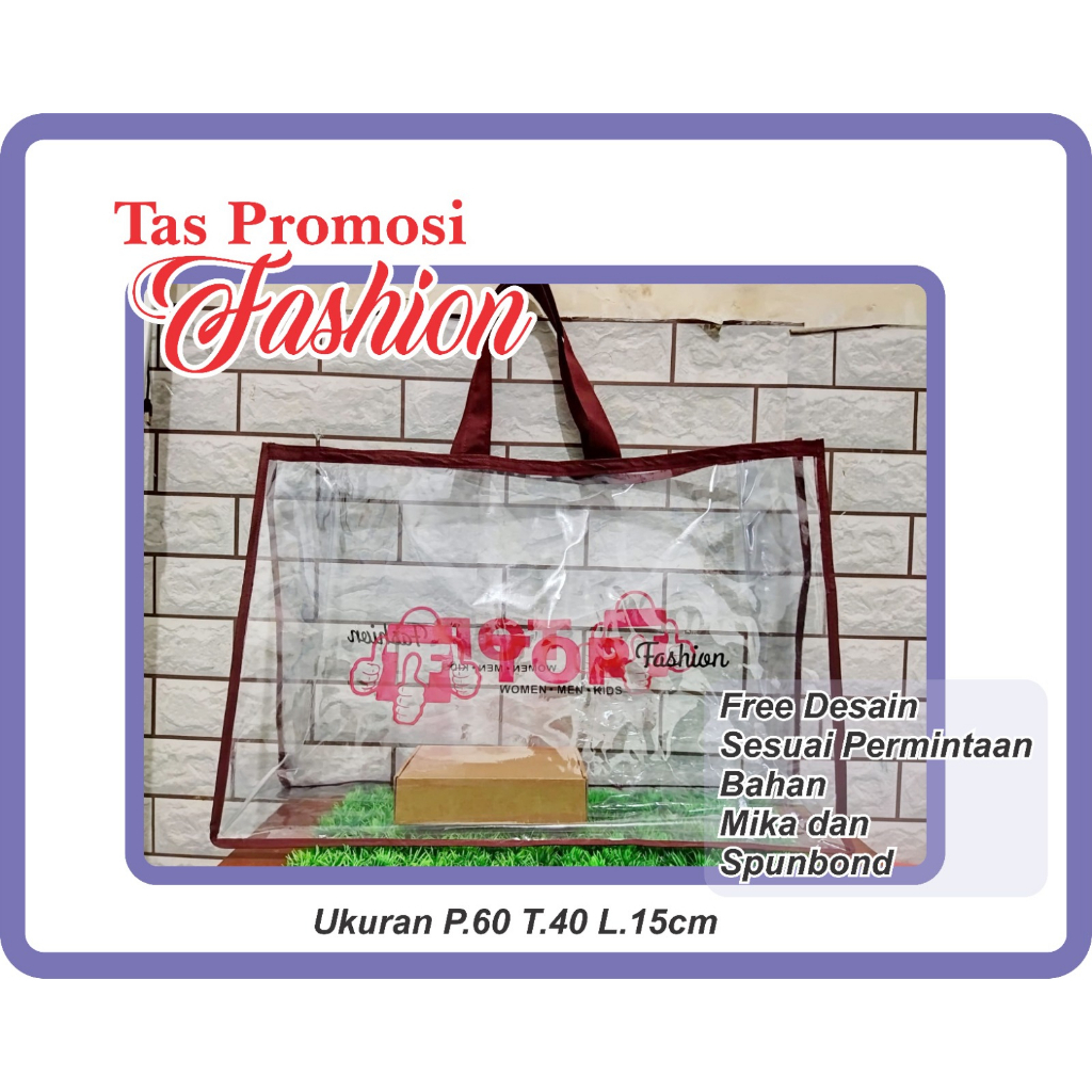 Jual Tas Belanja Tas Promosi Usaha Tas Mika Kombinasi Sablon Dan List Shopee Indonesia