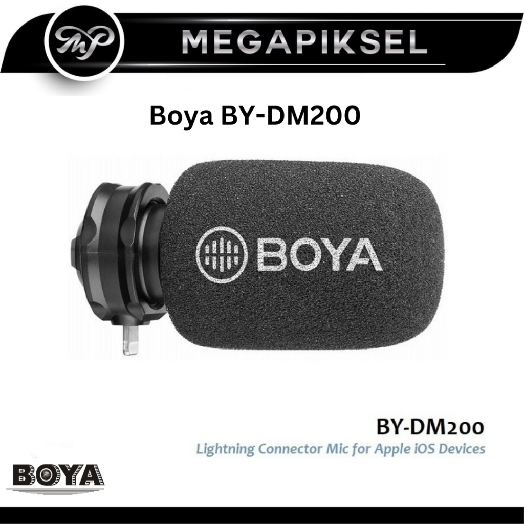Jual BOYA BY-DM200 Lightning Connector Stereo Mic Microphone for Apple ...