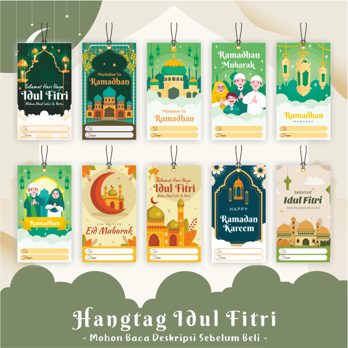 Jual HANG TAG IDUL FITRI | HANG TAG LEBARAN| KARTU UCAPAN IDUL FITRI ...