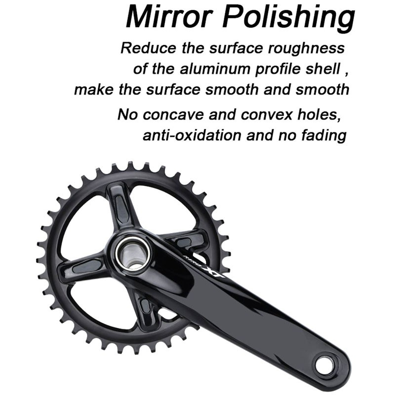 Jual RIRO XT Crankset BB HT2 Hollowtech Crank Only BCD 104 NO BB Hitam ...