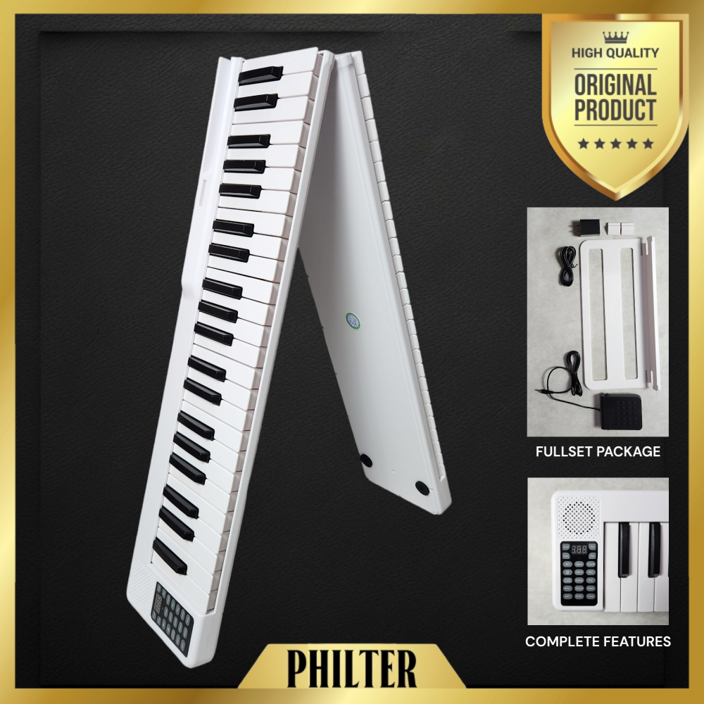 Jual Wireless Keyboard Piano Lipat Foldable 88 Keys Philter Original