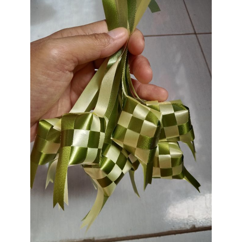 Jual Ketupat Lebaran Pita Jepang Ketupat Hiasan Hampers Lebaran Pita Hias Hiasan Parcel