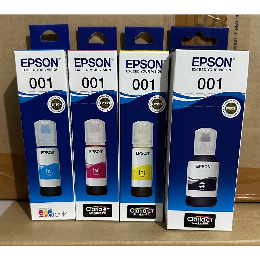 Jual Tinta Epson 001 Black Colour Bundle 1 Set - ORIGINAL RESMI - Tinta ...