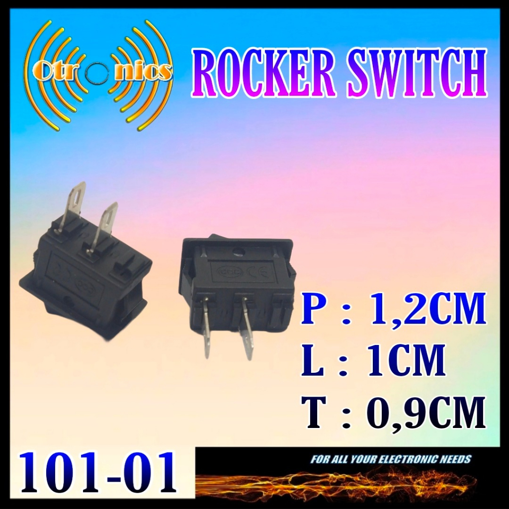 Jual Saklar ON OFF 2P - Lampu Kecil / Rocker Switch 2pin - LAMPU KECIL ...