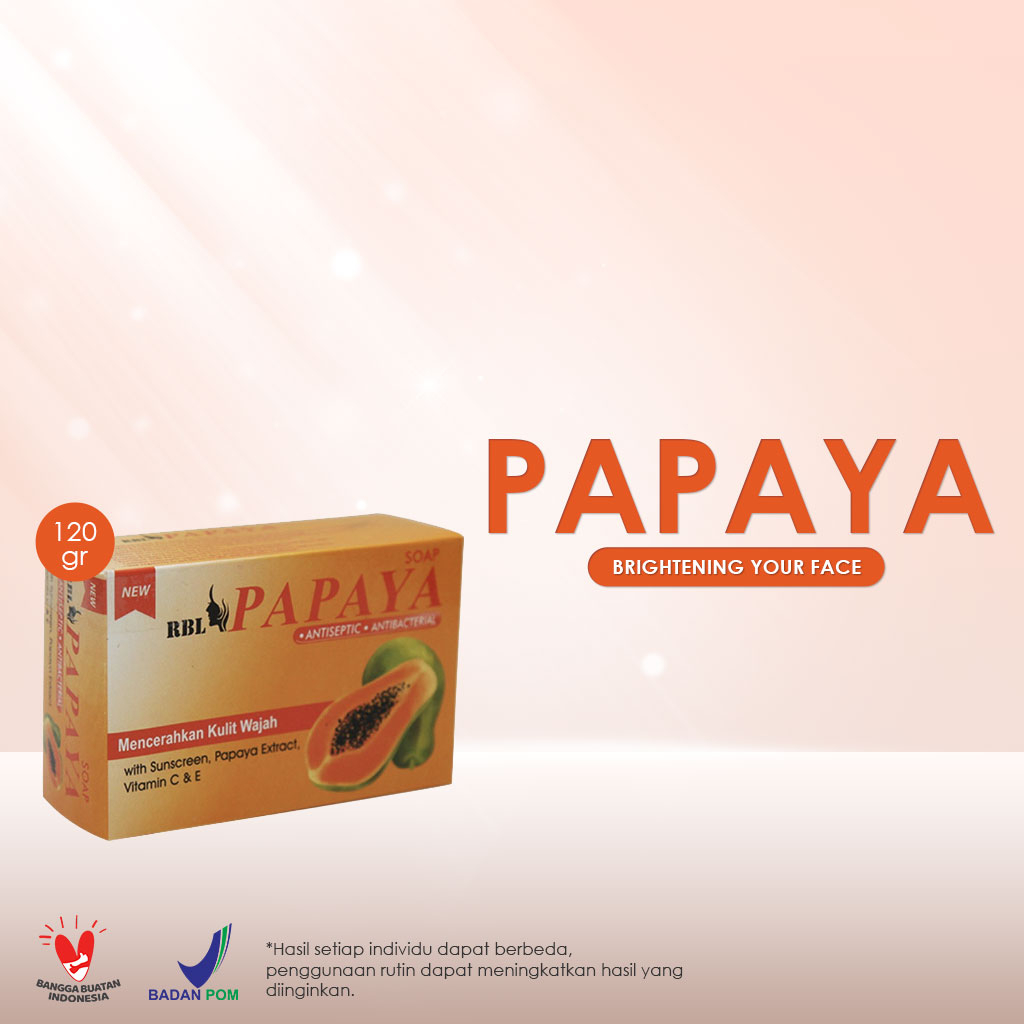 Jual Rbl Papaya Soap Anticeptic Antibacterial With Vit C 120gr / Sabun ...