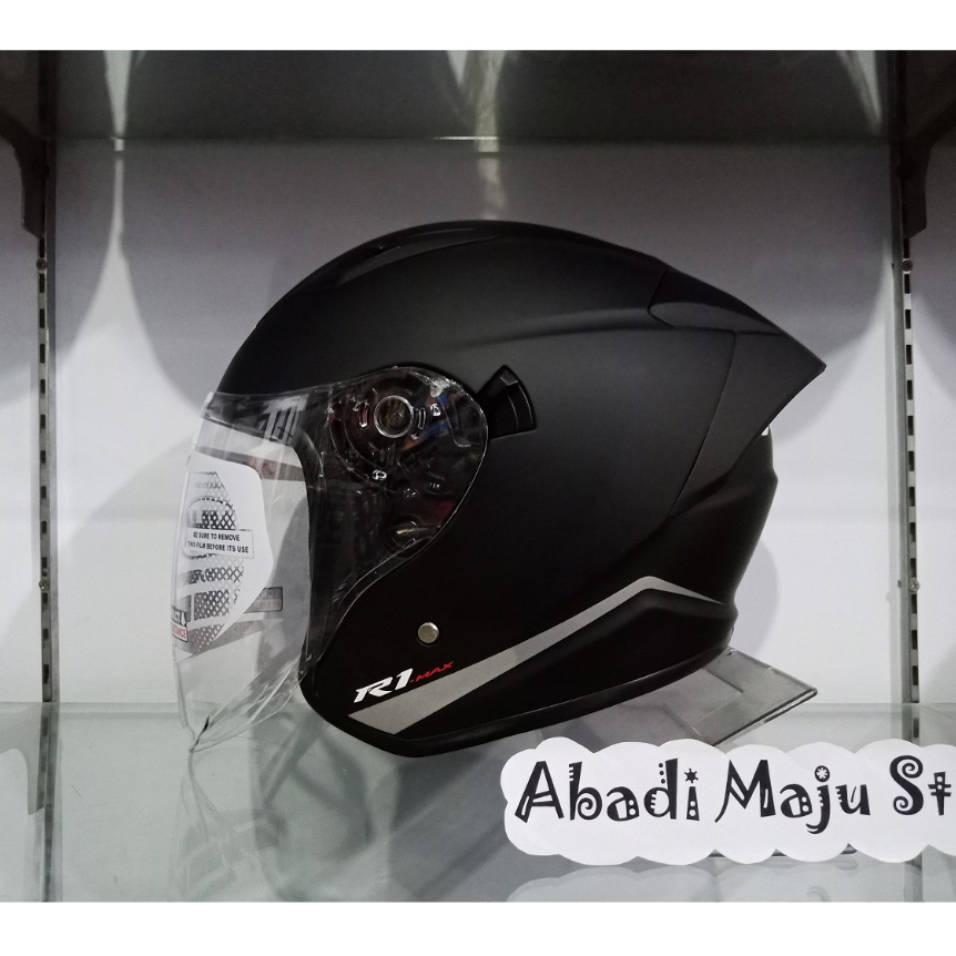 Jual HELM NHK R1 MAX SOLID BLACK DOFF HALF FACE ORIGINAL | Shopee Indonesia