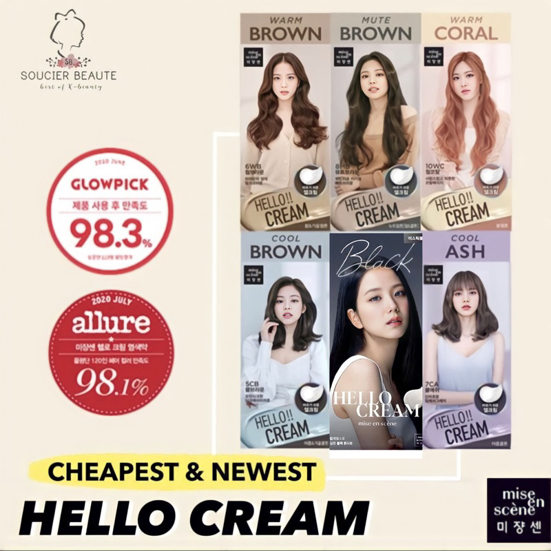 Jual [READYSTOCK] Mise en Scene Hello Cream Hair Dye BLACKPINK Cool Ash
