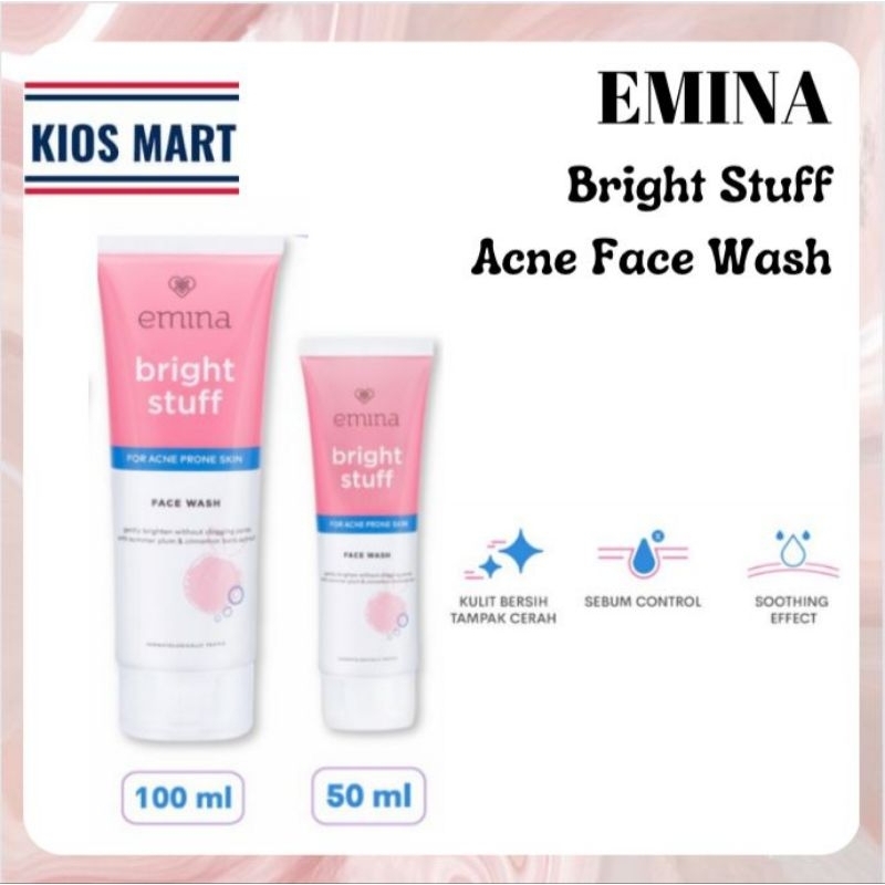 Jual Emina Bright Stuff Acne Prone Face Wash 50 ml & 100 ml Shopee Indonesia