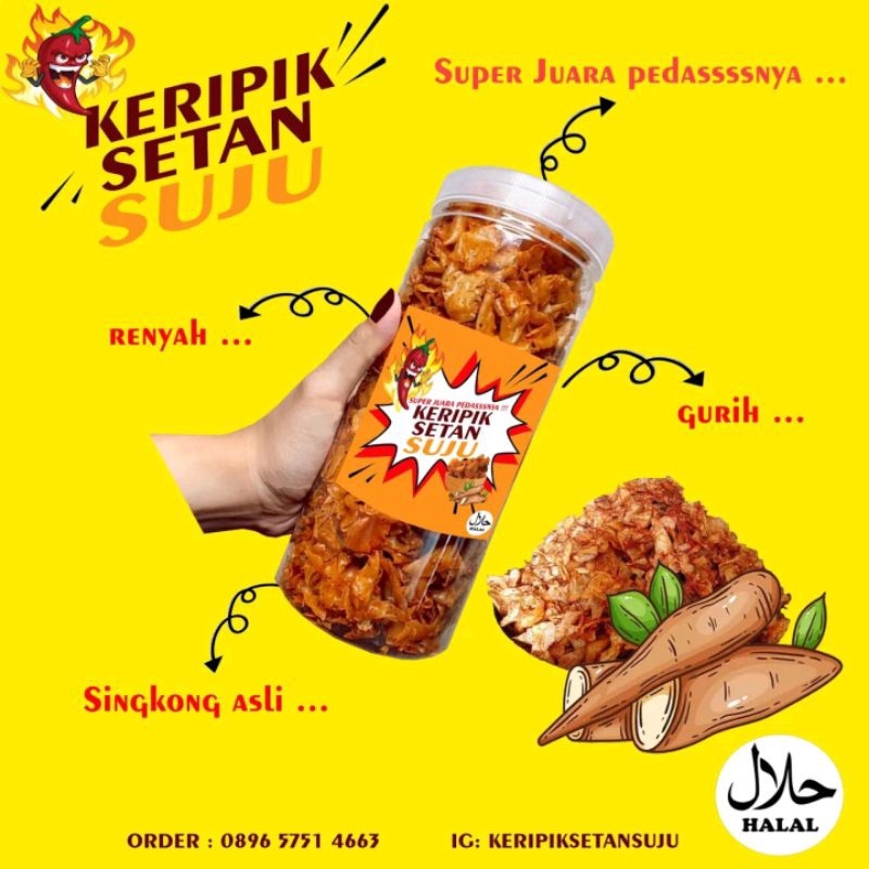 Jual Keripik Setan Suju Rasa Pedas Shopee Indonesia