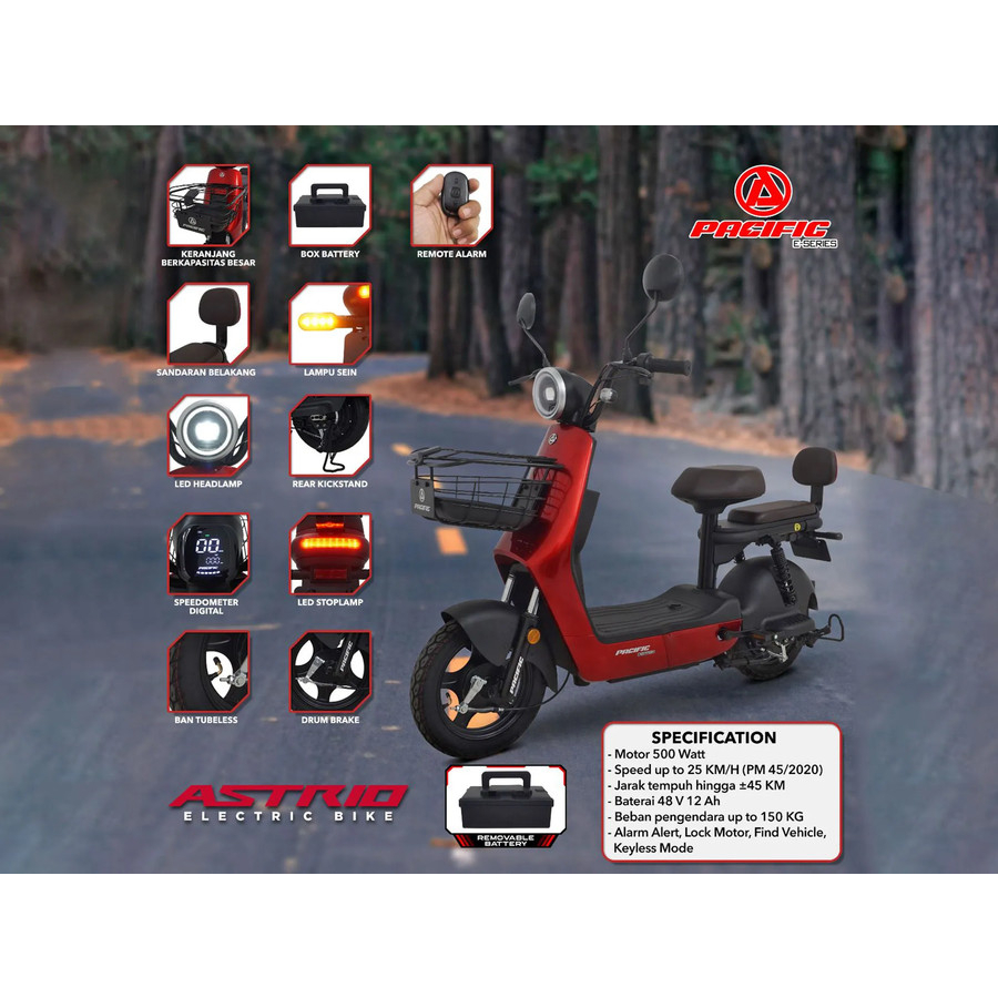 Jual Sepeda Listrik Pacific Astrio 14 inch Electric Bike Sepeda ...