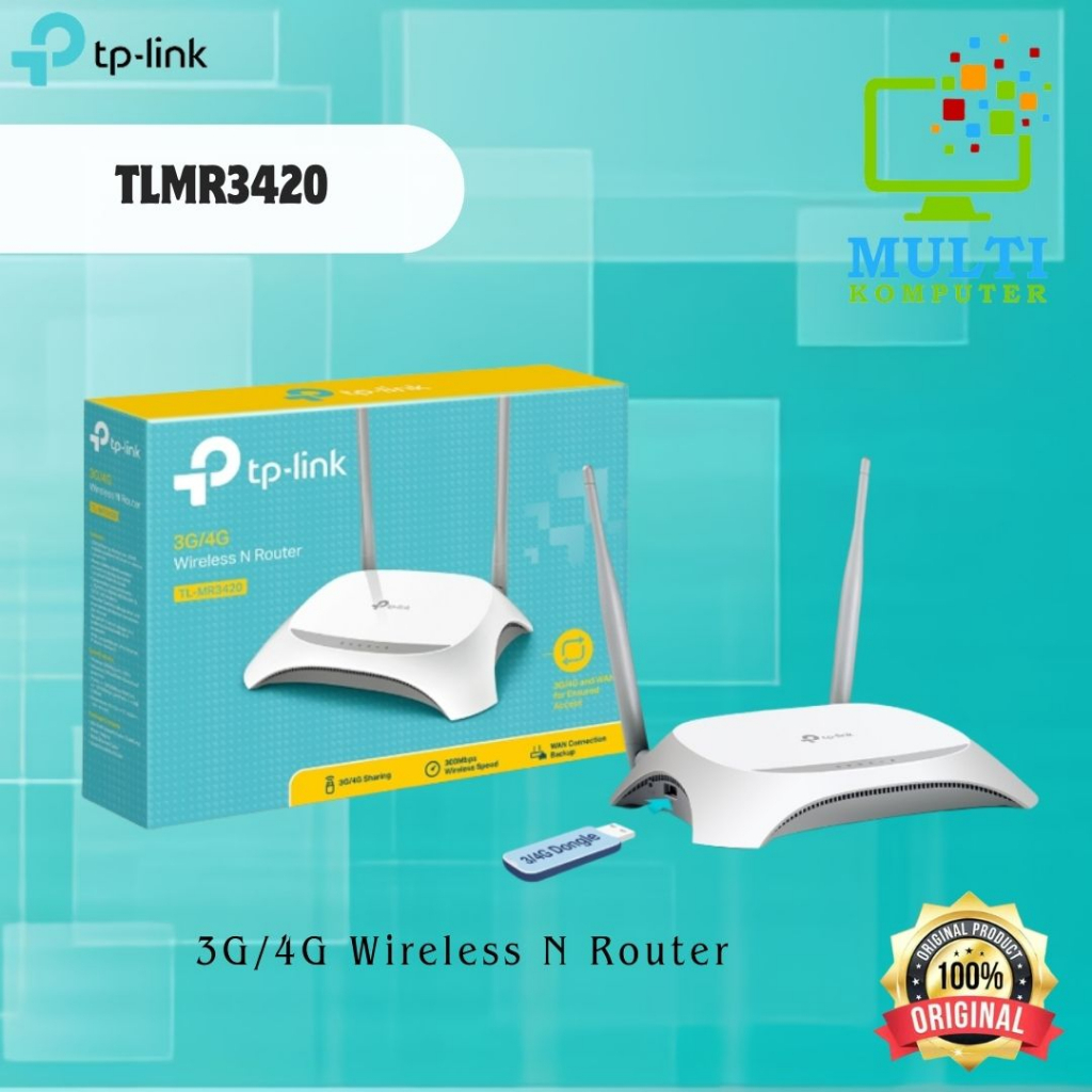 Jual TP-LINK TL-MR3420 , Router 3G/4G Dua Antena | Shopee Indonesia