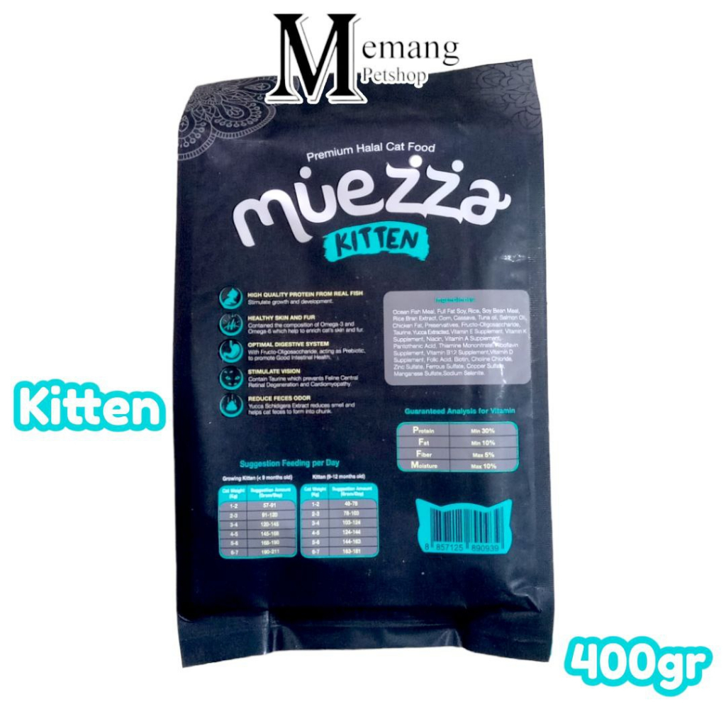 Jual Muezza Kitten 400gram - Makanan Anak Kucing - Cat Food | Shopee ...