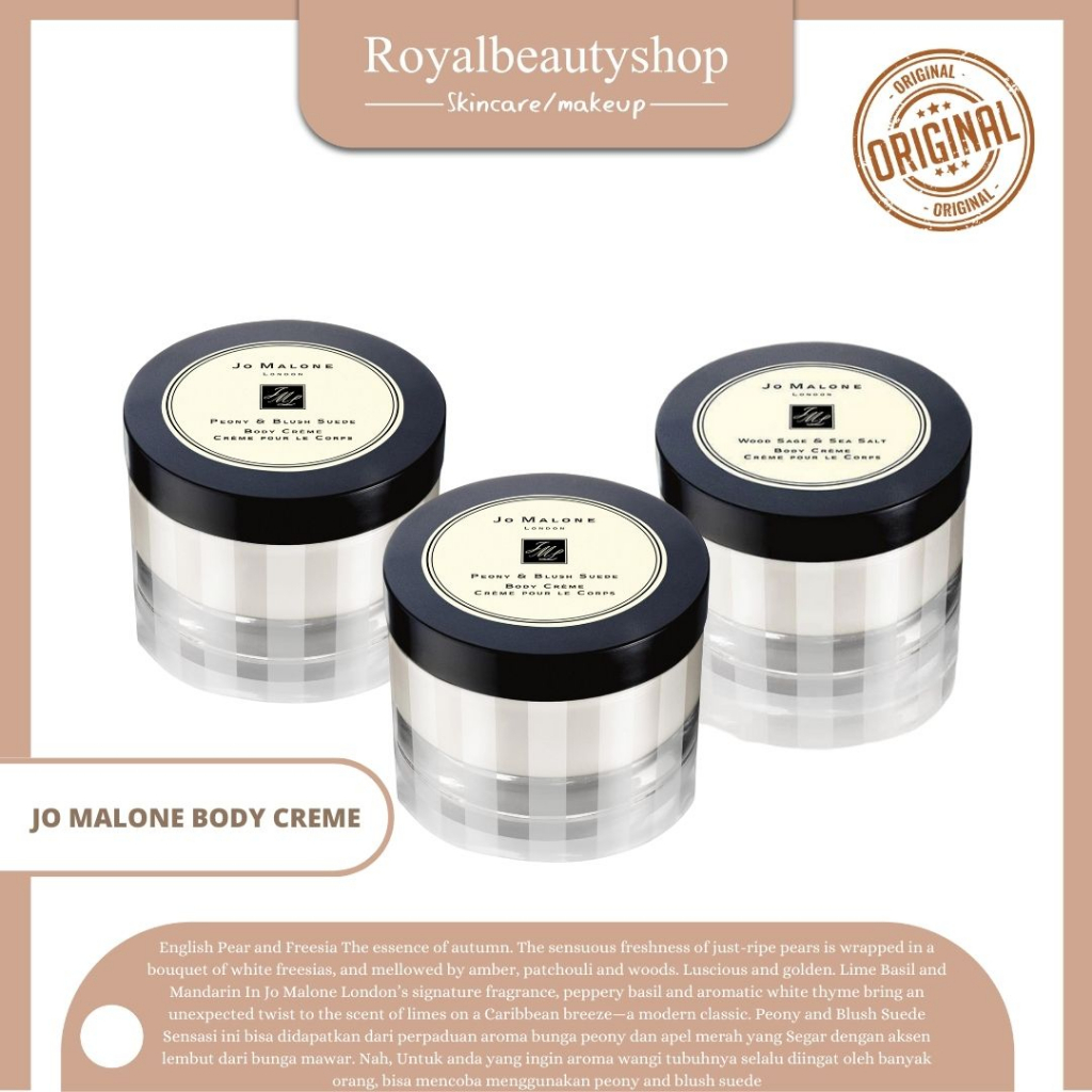 Jual Jo Malone Body Creme 15 ML / English Pear / Lime Basil