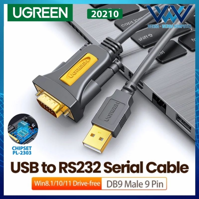 Jual UGREEN Kabel USB to RS 232 Serial DB9 Male Adapter RS-232 RS232 ...