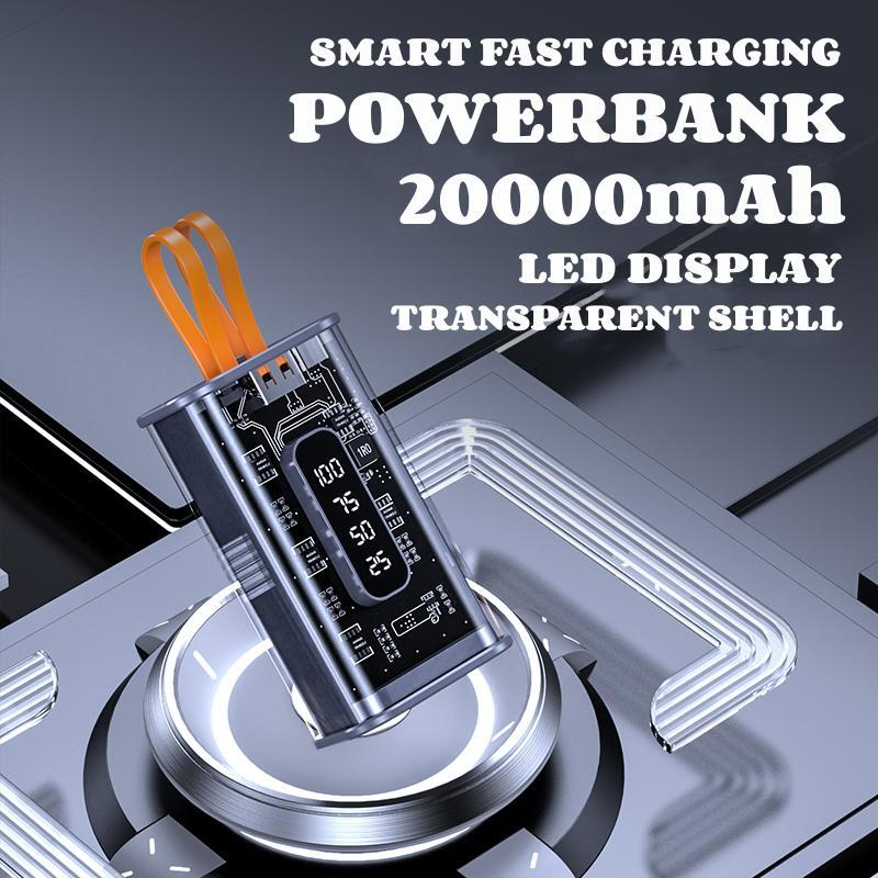 Jual Powerbank 20000mAh Power Bank Fast Charging 2IN1 Cable Full