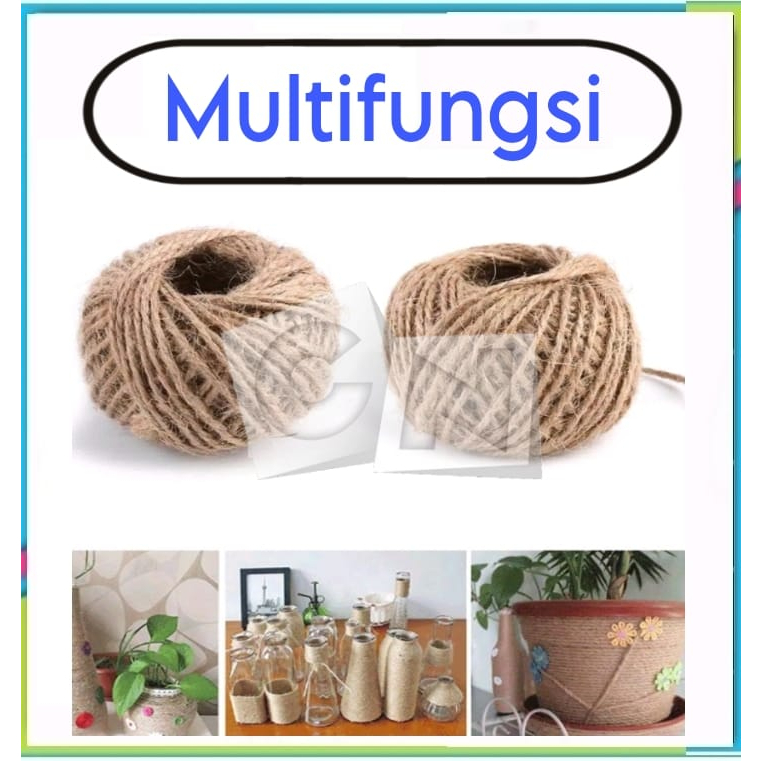 Jual TALI RAMI 2 PLY / TALI JERAMI / TALI GONI / HEMP ROPE / STRAW ...