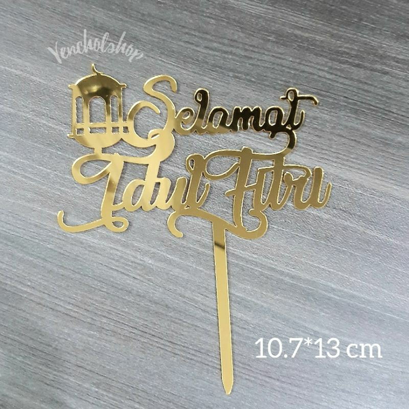 Jual Topper Cake Lebaran Eid Mubarak Selamat Idul Fitri Hari Raya ...