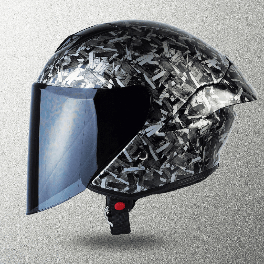 Jual HELM JITSU HALF FACE JS1 SERIES CARBON SILVER SNI Shopee