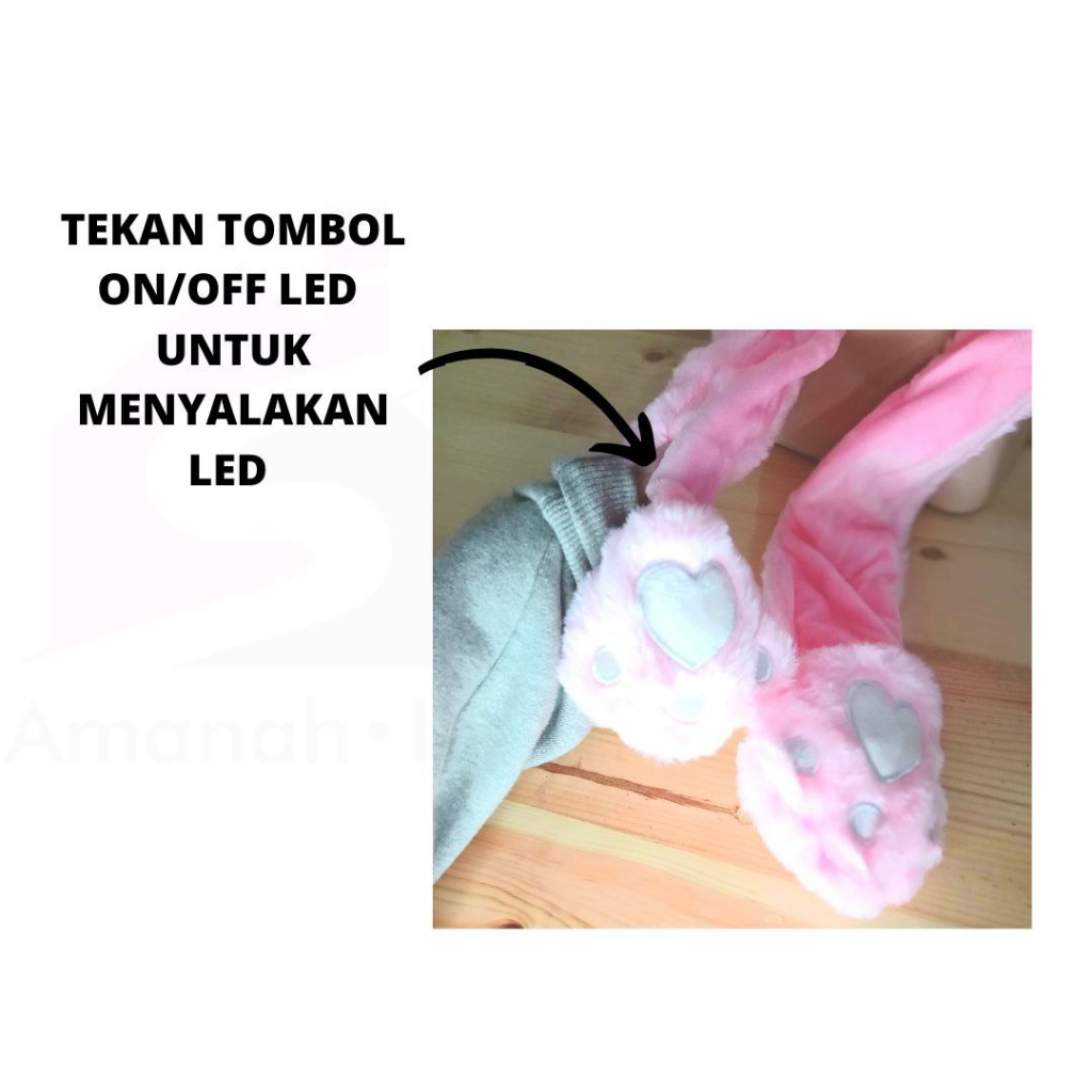 Jual LED Topi Kelinci Bergerak LED Stich Topi Bunny | Shopee Indonesia