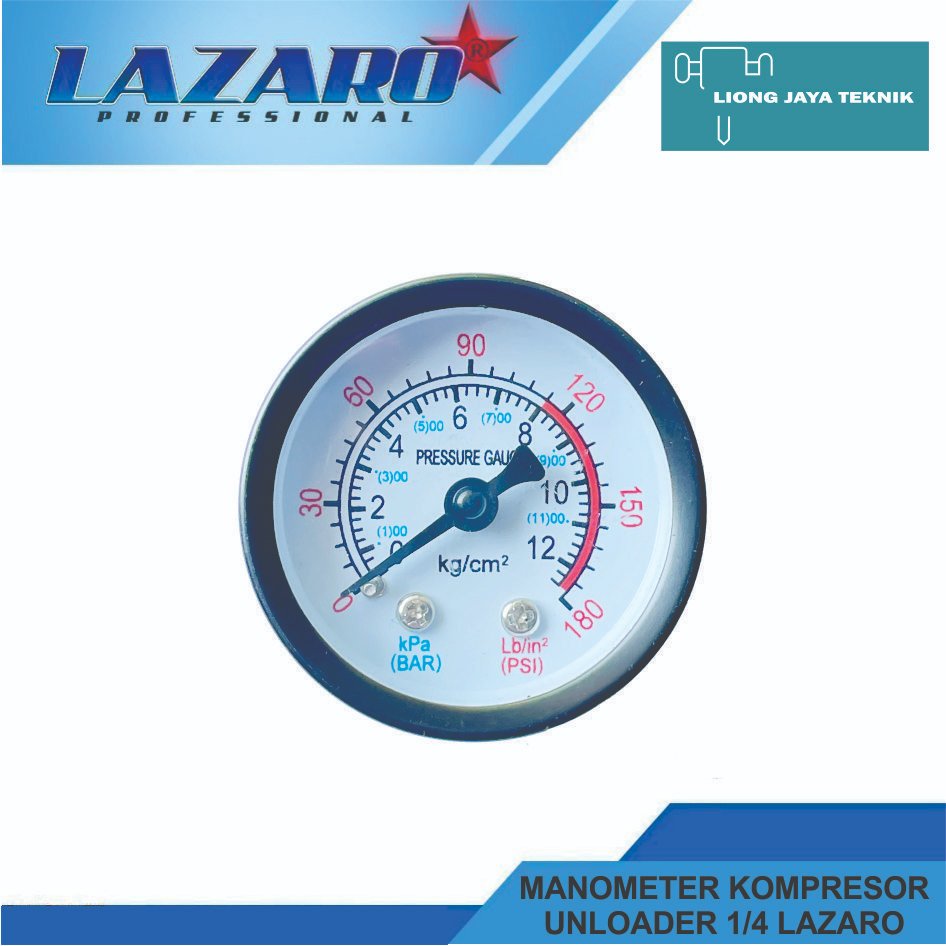 Jual Manometer Kompresor Unloader 1/4 LAZARO Shopee Indonesia