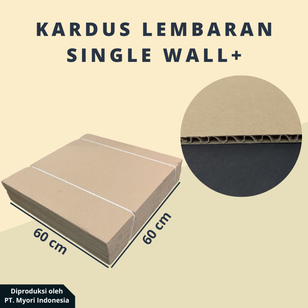 Jual Kardus Karton Lembaran Single Wall + (uk. 60x60 Cm) | Shopee Indonesia