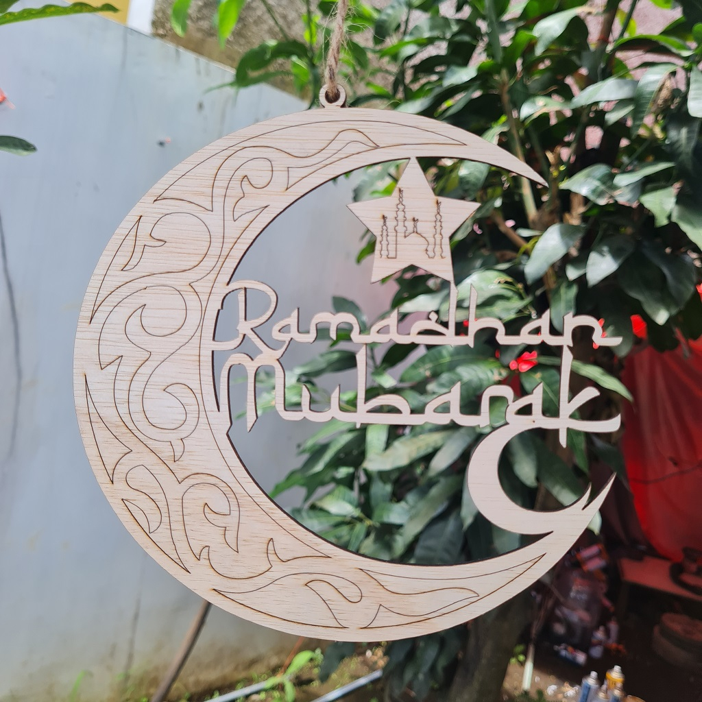 Jual Dekorasi Ramadhan Mubarak Bulan Bintang Dekor Dinding Rumah