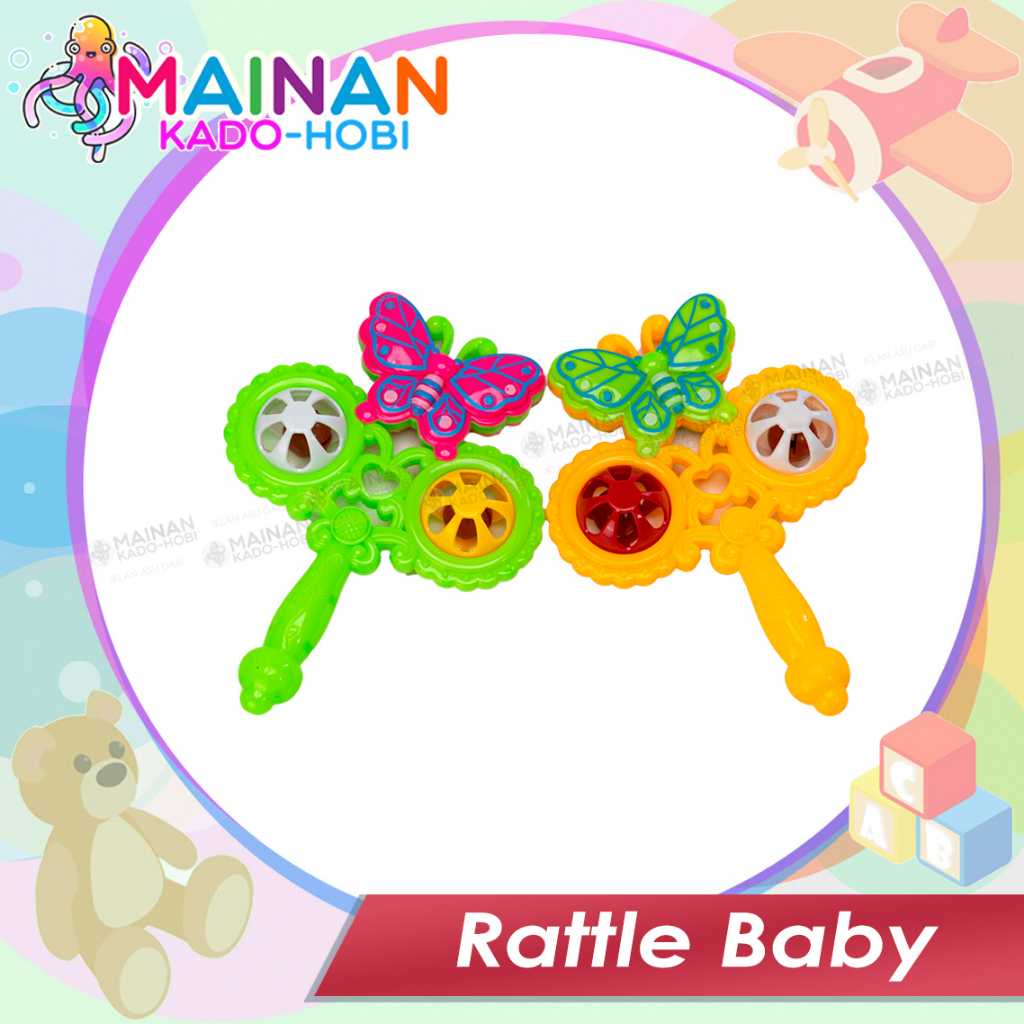 Jual MAINAN SENSORIK ANAK RATTLE BABY KERINCINGAN MUSIK KARAKTER ANIMAL ...