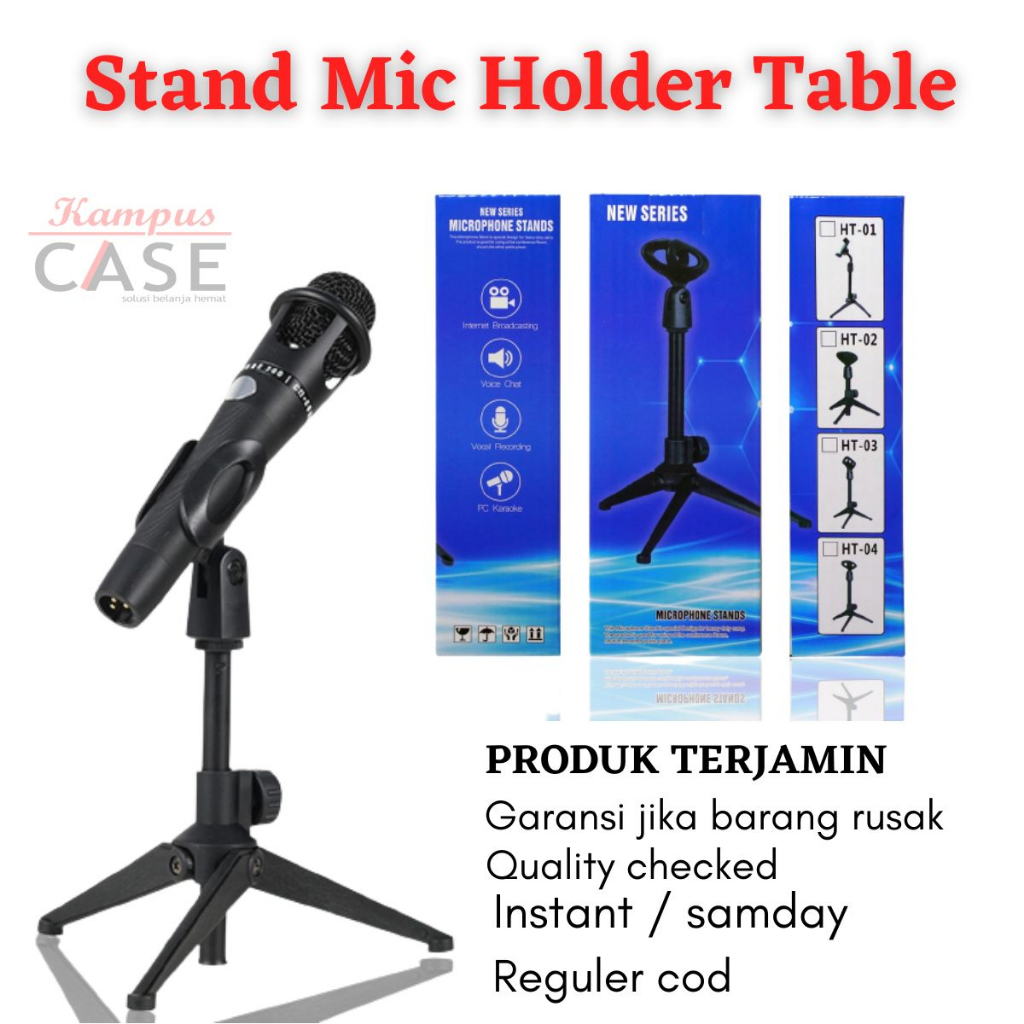 Jual Stand Tiang Mic Stand Mini Standing Microphone Microfon Noise Bisa