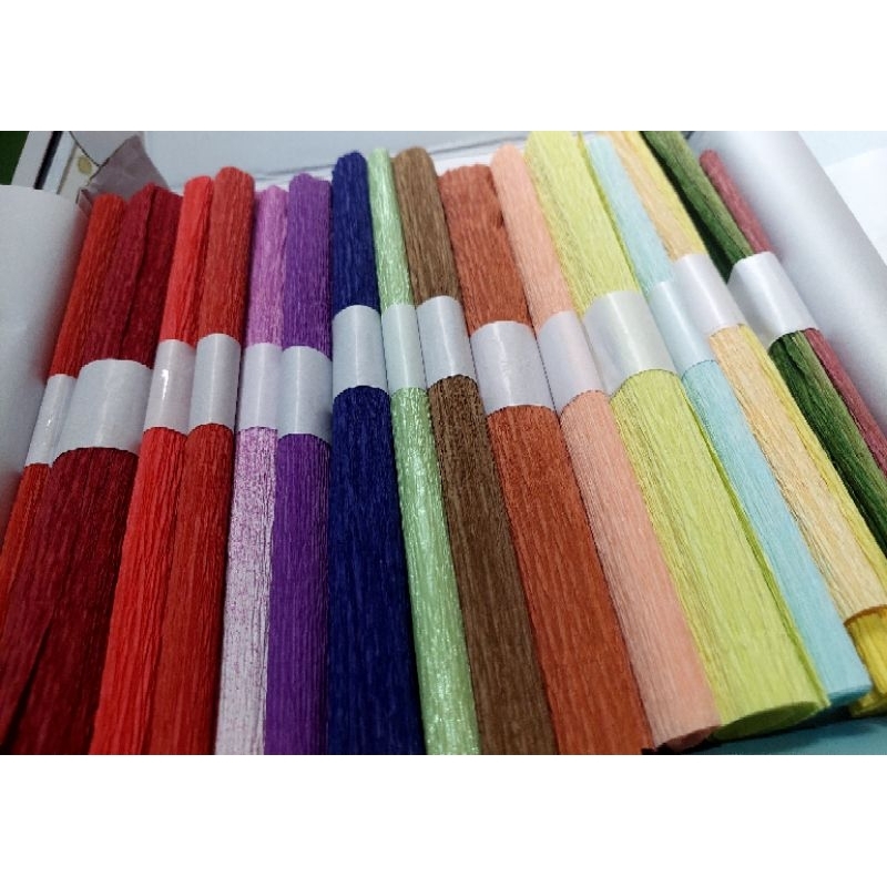 Jual Italian crepe paper kertas crepe itali Kertas Crepe Italy Repack
