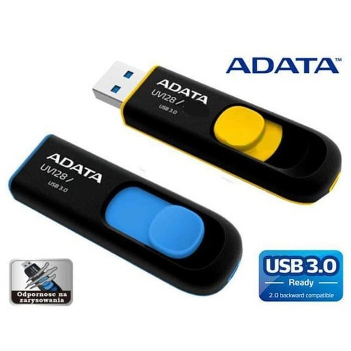 Jual Flashdisk ADATA UV128 USB 3.0 slider 64GB - Original | Shopee ...