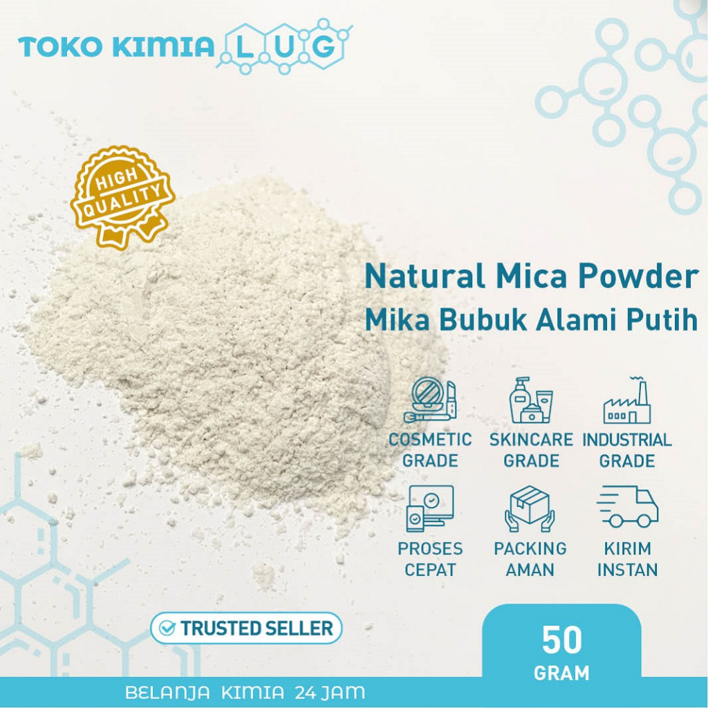 Jual Pewarna Mika Bubuk Putih / Natural Mica Powder / Pewarna putih 50 ...