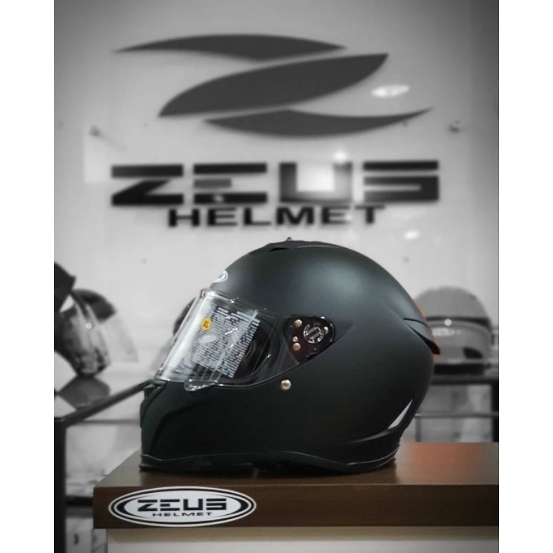 Jual Helm Zeus Zs B Solid Matt Black Doff Flat Visor Bonus Visor