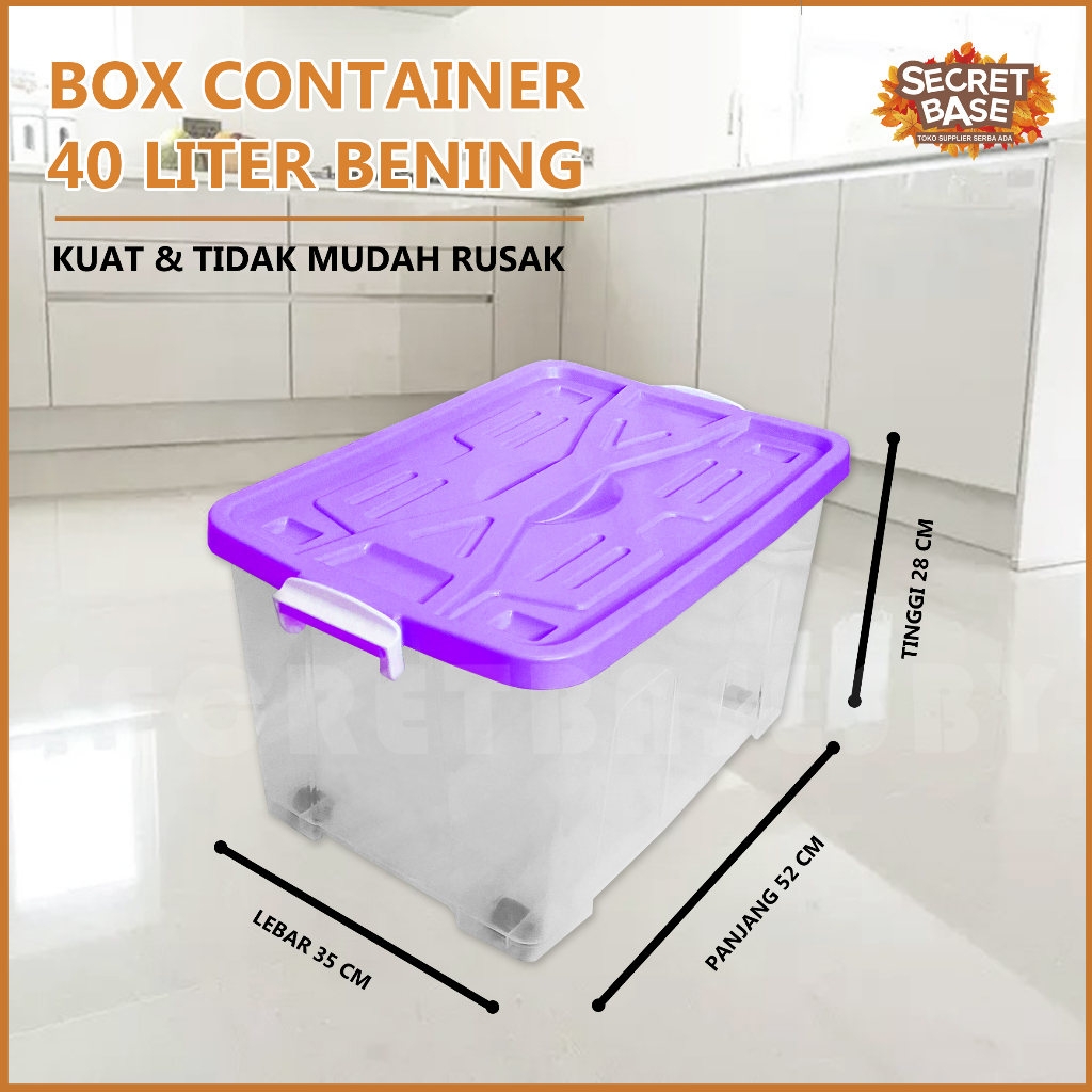 Jual BOX CONTAINER 40 LITER + RODA - Kontainer Box Plastik / Container ...