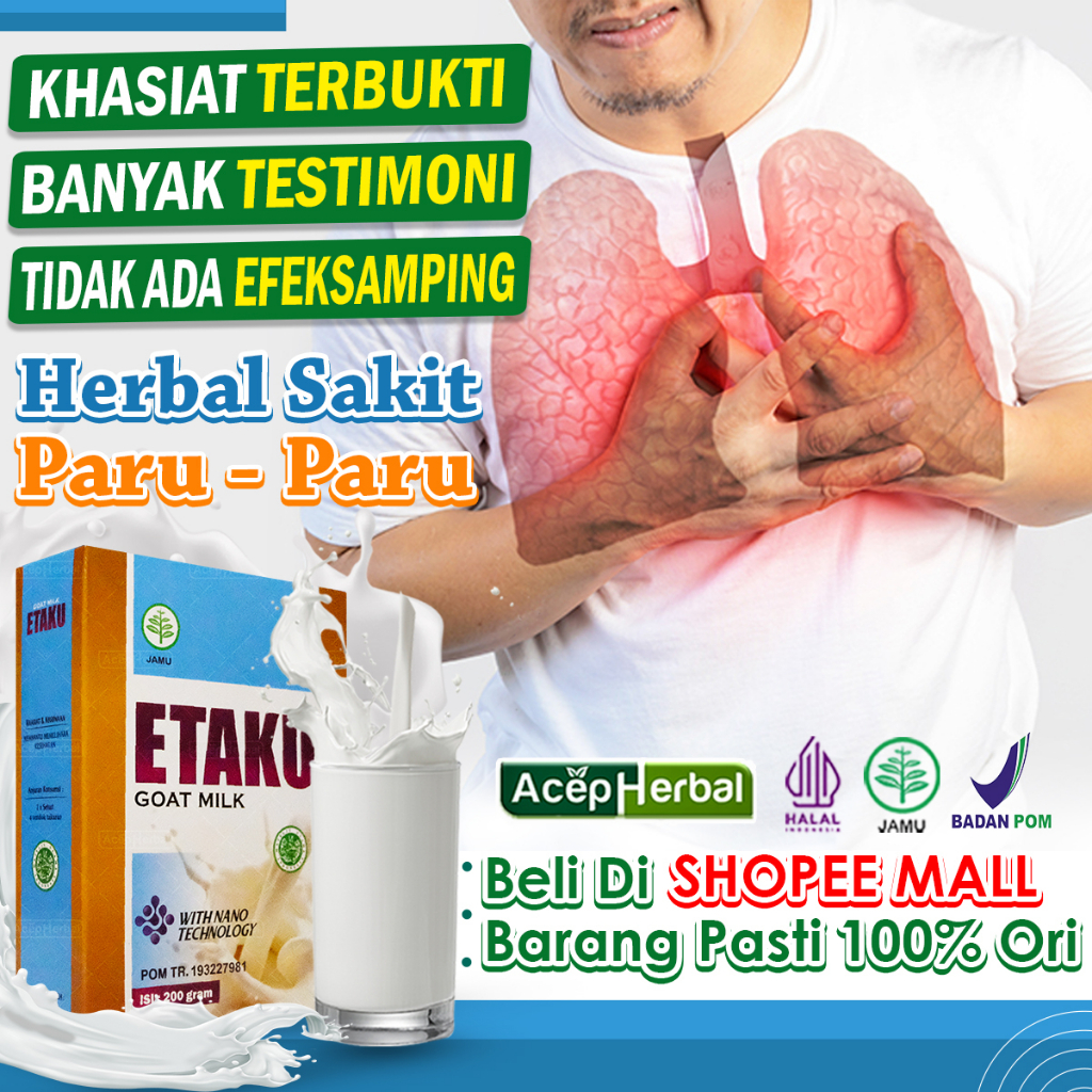 Jual Etaku Obat Paru Paru Dan Batuk Dan Sesak Nafas Napas Tbc Basah Perokok Asma Bronkitis 